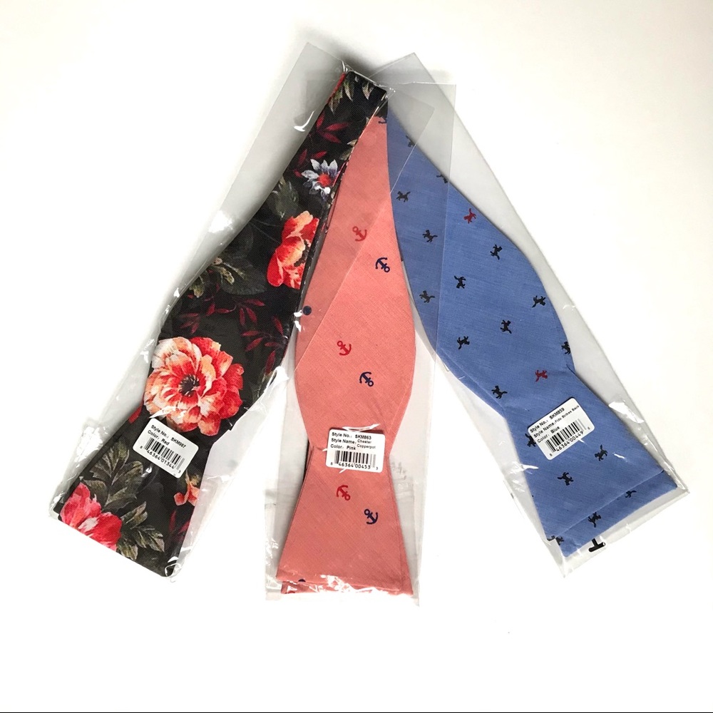 Skinny Tie Madness Bow Ties Floral Nautical Dogs